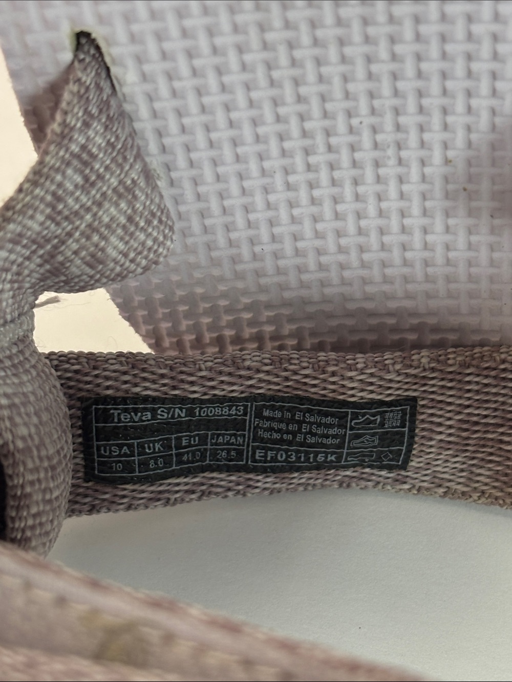 Teva Platform Strappy Sandals – Pale Orchid Purple & White – Good Used Condition - Picture 9 of 12